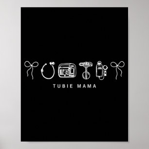 G-Tube-Bewusstsein Coquette-Schleife-Tubie-Mutter- Poster
