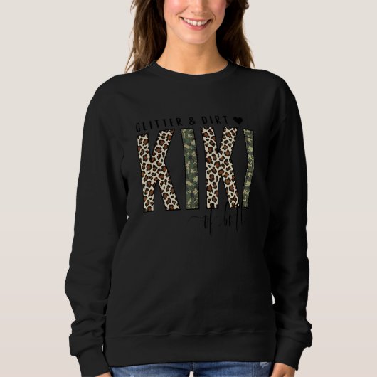 G und D Kiki von beiden Leopard Camouflage Muttert Sweatshirt (Vorderseite)