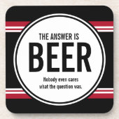 (G-Version) Funny Beer ist der Answer Untersetzer (Vorderseite)