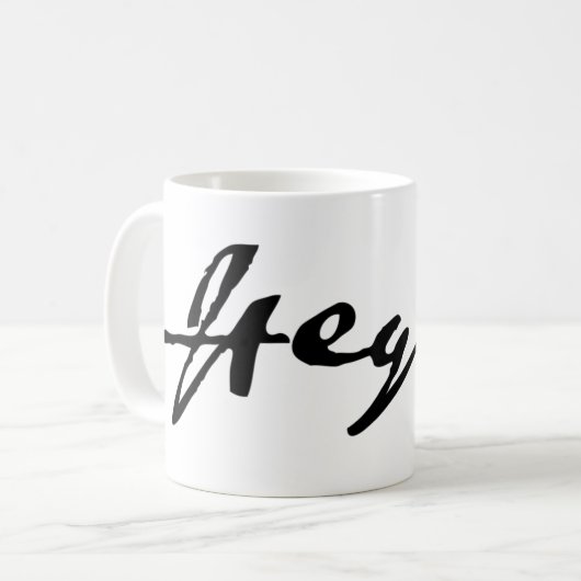 G. W. F. Hegel-Signatur Kaffeetasse (Vorderseite Links)