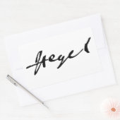 G. W. F. Hegel-Signatur Rechteckiger Aufkleber (Umschlag)