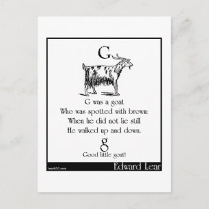 G war eine Ziege Postkarte