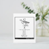 G war einmal eine kleine Gans Postkarte (Stehend Vorderseite)