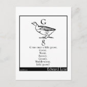 G war einmal eine kleine Gans Postkarte (Vorderseite)