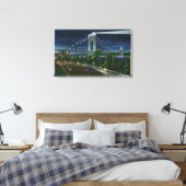 G. Washington Bridge, Hudson bei Nacht Leinwanddruck (Insitu (Schlafzimmer))