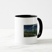G. Washington Bridge, Hudson bei Nacht Tasse (VorderseiteRechts)