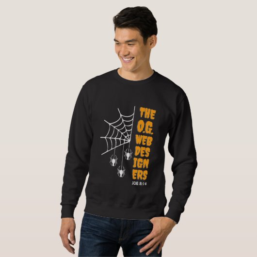 G. WEB DESIGNERS Spider Mens Christlich Halloween Sweatshirt (Vorne ganz)