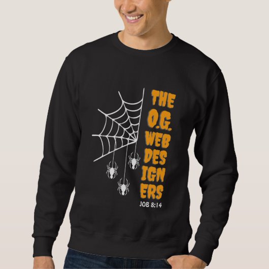 G. WEB DESIGNERS Spider Mens Christlich Halloween Sweatshirt (Vorderseite)