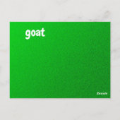 g - Ziegenkarte Postkarte (Rückseite)