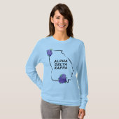 GA Alpha Delta Kappa Tshirt schwarze Buchstaben Be (Vorne ganz)