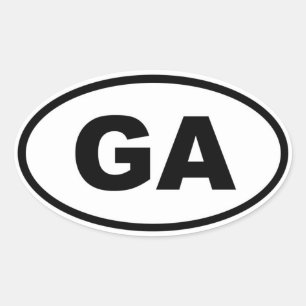 GA Georgia Ovaler Aufkleber