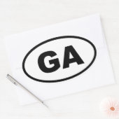 GA Georgia Ovaler Aufkleber (Umschlag)