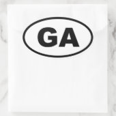 GA Georgia Ovaler Aufkleber (Tasche)