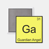 Ga - Guardian Angel Funny Chemistry Element Symbol Magnet (Vorderseite/Rückseite)