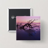GA Jekyll Island, Tree Friedhof am Strand Button (Vorne & Hinten)