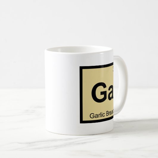 GA - Knoblauch-Brot-Chemie-Periodensystem-Symbol Kaffeetasse (VorderseiteRechts)
