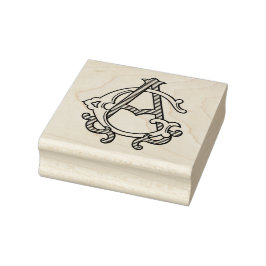 GA Monogram AG Briefmarke aus Kautschuk-Monogramm Gummistempel