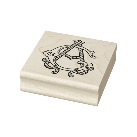 GA Monogram AG Briefmarke aus Kautschuk-Monogramm Gummistempel (Stempel)