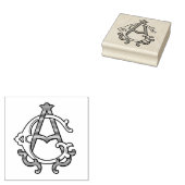 GA Monogram AG Briefmarke aus Kautschuk-Monogramm Gummistempel (Stempel)