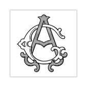 GA Monogram AG Briefmarke aus Kautschuk-Monogramm Gummistempel (Prägung)