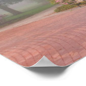 GA Savannah, Azaleen entlang Ziegelweg und Poster (Ecke)