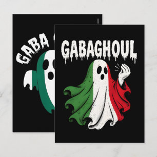 Gabaghoul Lustiges italienisches Halloween-Ghost-T Feiertagspostkarte