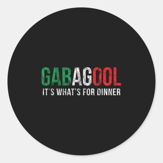 Gabagool Cacola Meat Lover New Jersey Italian Gift Runder Aufkleber (Vorderseite)