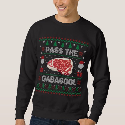 Gabagool Christmas Ugly Funny Xmas Sweater Sweatshirt (Vorderseite)