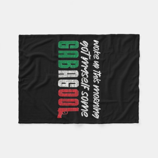 Gabagool Italienischer Stolz Funny Quotes Kolumbus Fleecedecke (Vorderseite (Horizontal))