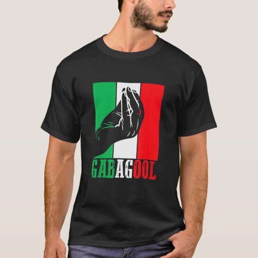 Gabagool italienisches amerikanisches Fleisch mit  T-Shirt (Vorderseite)