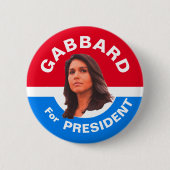 Gabbard für Präsidenten Button (Vorderseite)