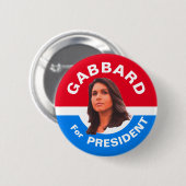 Gabbard für Präsidenten Button (Vorne & Hinten)