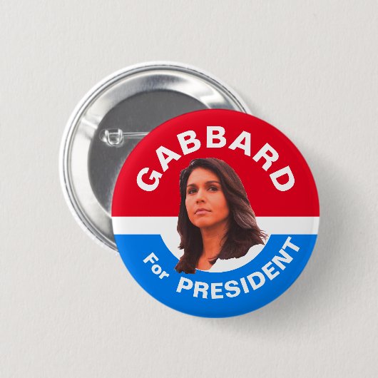 Gabbard für Präsidenten Button (Vorne & Hinten)
