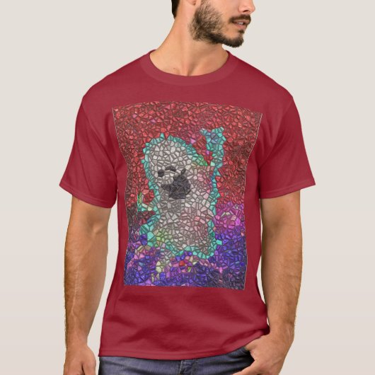 Gabbie das Geist Rot Mosaik T-Shirt (Vorderseite)