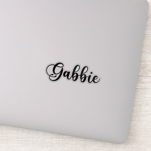 Gabbie Name - Handgeschriebene Kalligrafie Aufkleber (Detail)