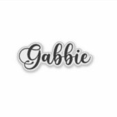 Gabbie Name - Handgeschriebene Kalligrafie Aufkleber (Vorderseite)