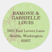 Gabby Address Labels Runder Aufkleber (Vorderseite)