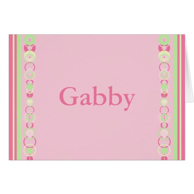 Gabby Modern Circles Name Card - 369 (Vorderseite (Horizontal))