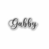 Gabby Name - Handgeschriebene Kalligrafie Aufkleber (Vorderseite)