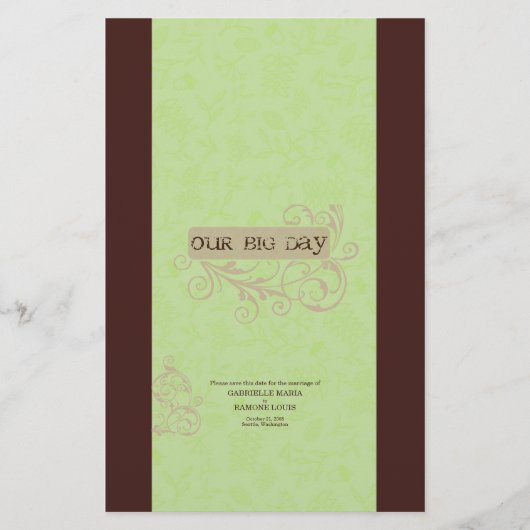 Gabby Save the Date Candybar Wrappers (Vorderseite)