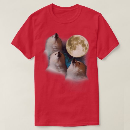 Gabe der Hund Drei Gabe Moon T-Shirt (Design vorne)