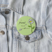 Gabe eines Freundes Gottes, Daisy auf Grün, Religi Button (Beispiel)