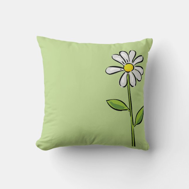 Gabe eines Freundes Gottes, Daisy auf Grün, Religi Kissen (Vorderseite)