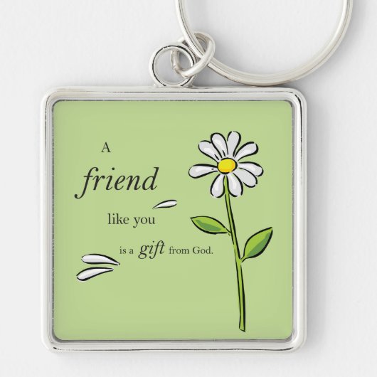 Gabe eines Freundes Gottes, Daisy auf Grün, Religi Schlüsselanhänger (Vorne)