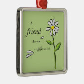 Gabe eines Freundes Gottes, Daisy auf Grün, Religi Silbernes Ornament (Rechts)