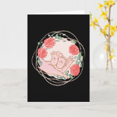 Gabe von Hebamme Danke Hand mit Babyfütterung Karte (Gelbe Blume)