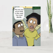 Gabel auf der Straße Karte (Vorderseite)