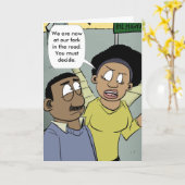 Gabel auf der Straße Karte (Gelbe Blume)