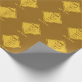 Gabel auf der Straße lustiges Verkehrszeichen Geschenkpapier (Ecke)