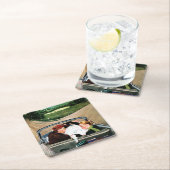 Gabel auf der Straße Rechteckiger Pappuntersetzer (Vor Ort)